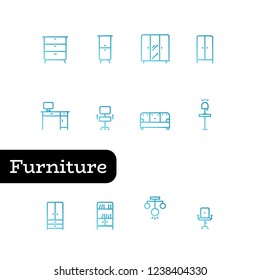 Furniture icon set