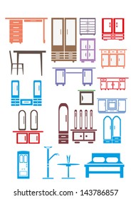 Furniture icon set