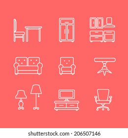 Furniture icon set