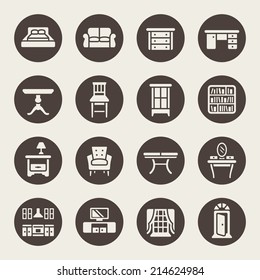 Furniture icon set