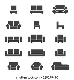  furniture icon set