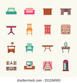 Furniture icon set