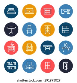 Furniture icon set