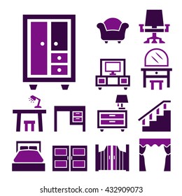 furniture icon set