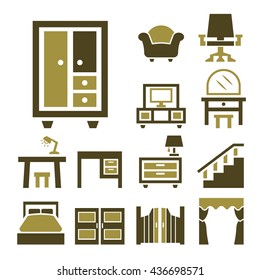 furniture icon set