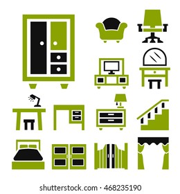 furniture icon set