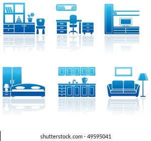 Furniture icon set