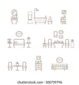 Furniture icon set