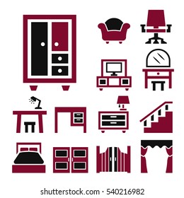 furniture icon set