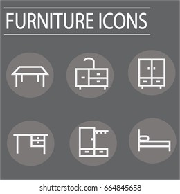 furniture icon set