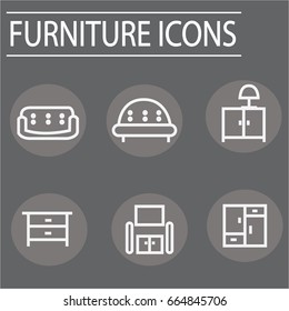 furniture icon set