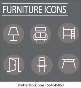 furniture icon set