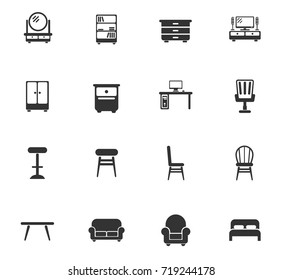 furniture icon set