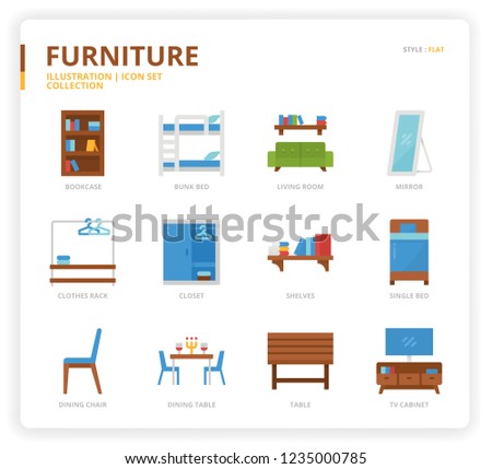 Furniture icon set