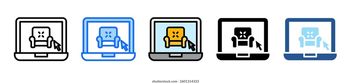 Furniture Icon Set Multiple Style Collection
