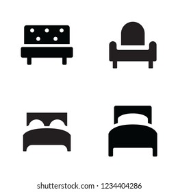 Furniture icon set in thin line style. Set icon EPS 10 vector format.
