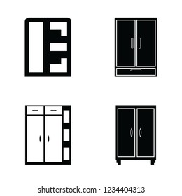 Furniture icon set in thin line style. Set icon EPS 10 vector format.