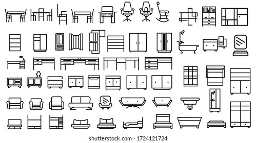 170,162 Furniture icons set Images, Stock Photos & Vectors | Shutterstock