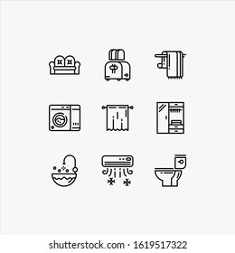Furniture icon set vector illustration