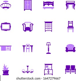 Furniture icon set for web sites and user interface