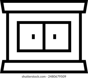 icono de muebles. Diseño de estilo lineal delgado aislado sobre fondo blanco