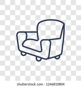 Furniture icon. Trendy linear Furniture logo concept on transparent background from Furniture and Household collection