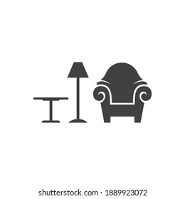 Furniture icon vector flat design template