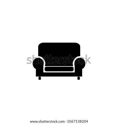 Furniture icon vector sofa sign