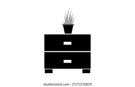Furniture icons collection black white flat design