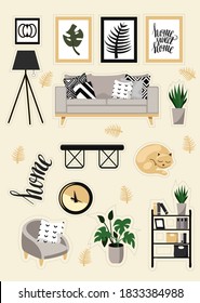 Furniture Icons Flat Design , vector.