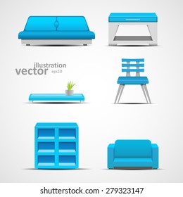 Furniture icons. Graphic concept for your design. vector illustration eps10 