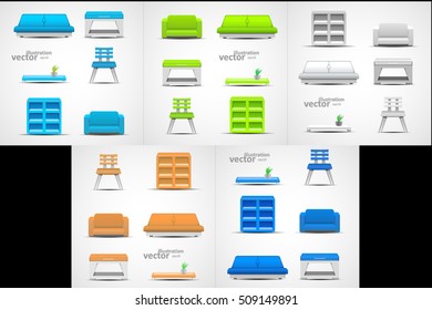 Furniture icons. Graphic concept for your design. vector illustration eps10