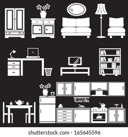 Furniture icons set