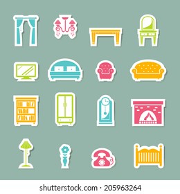 furniture icons set
