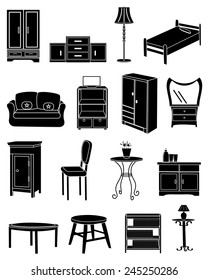Furniture icons set