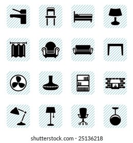 furniture icons set