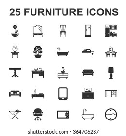 Furniture icons set. 