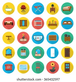 Furniture icons set. 