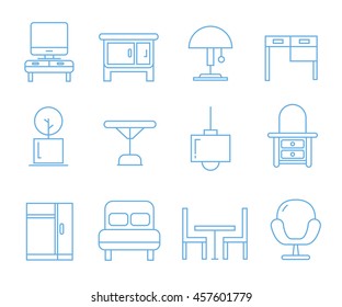 furniture icons set