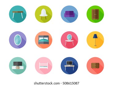 Furniture icons set
