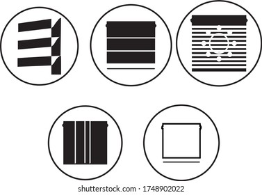 Furniture icons set design template in vector illustrator. 