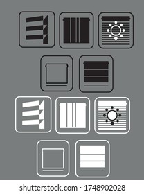 Furniture icons set design template in vector illustrator. 