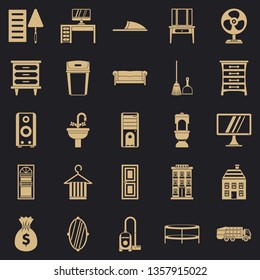 Furniture icons set. Simple set of 25 furniture vector icons for web for any design