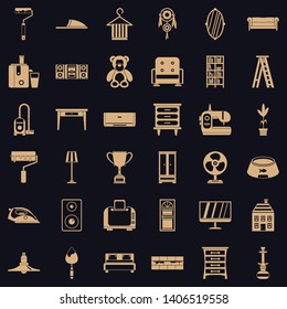 Furniture icons set. Simple style of 36 furniture vector icons for web for any design