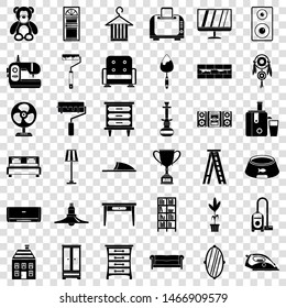 Furniture icons set. Simple style of 36 furniture vector icons for web for any design