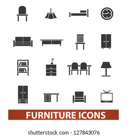 furniture icons set, vector