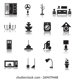 Furniture icons set,vector.
