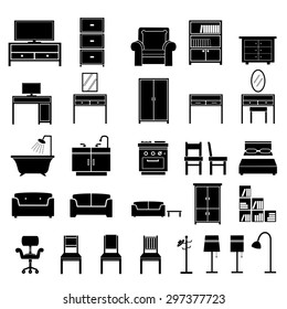 Möbelsymbole Vektorgrafik