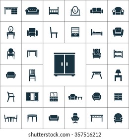 furniture Icons Vector set