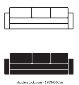 Furniture icons Vector set. armchair illustration sign collection. sofa symbol or logo.